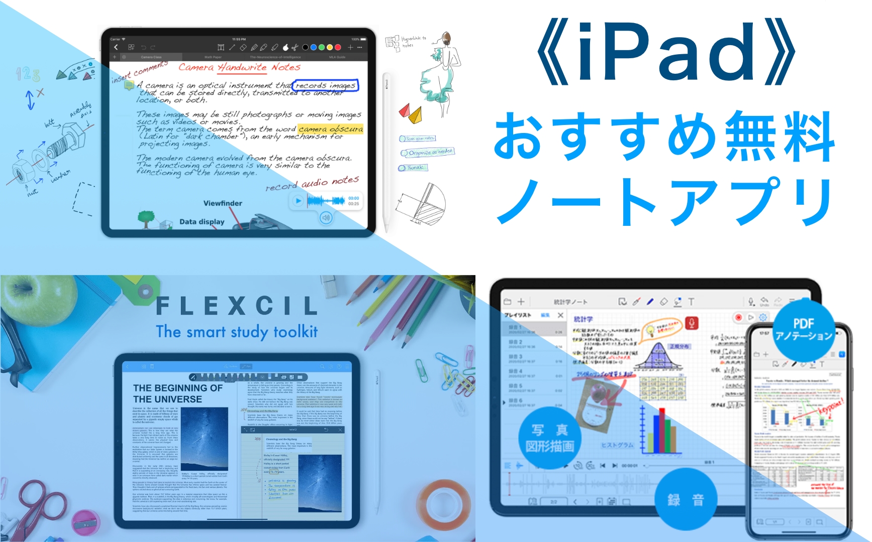 Ipad オススメの無料手書きノートアプリ３選 機能や特徴の比較まとめ クラフトデイズ