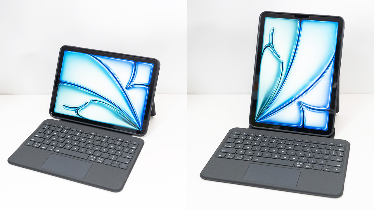 新設計】分離可能&縦横両方スマートコネクターで接続できるiPad用 